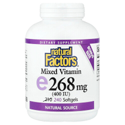 Natural Factors, Mixed Vitamin E, 268 mg 400 IU, 240 Softgels