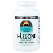 Source Naturals, Free Form L-Leucine, 500 mg, 240 Capsules