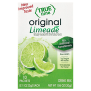 True Citrus, True Lime، Limeade، أصلي، 10 عبوات، 0.11 أونصة 3 جم لكل منها