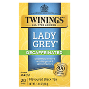 Twinings, Flavored Black Tea, Lady Grey , Decaffeinated, 20 Tea Bags, 1.41 oz 40 g