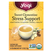 Yogi Tea, دعم الإجهاد، الكليمنتين الحلو، خالي من الكافيين، 16 كيس شاي، 1.12 أونصة 32 جم