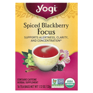 Yogi Tea, Focus, Spiced Blackberry, 16 Tea Bags, 1.12 oz 32 g
