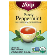 Yogi Tea, نعناع نقي، خالي من الكافيين، 16 كيس شاي، 0.85 أونصة 24 جم