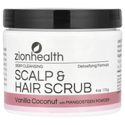 Zion Health, Deep Cleansing Scalp & Hair Scrub, Vanilla Coconut, 4 oz 113 g